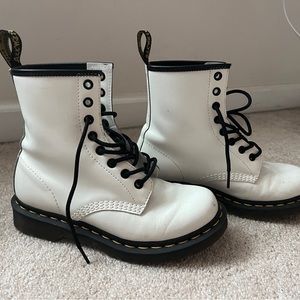 Women’s white Dr. martens